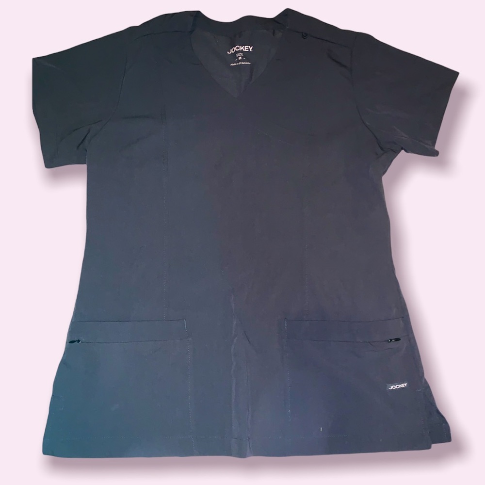 Black Jockey Scrub Top two zipper pocket NWOT